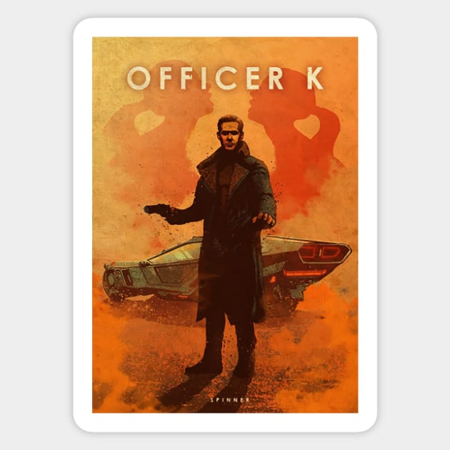 Officer K - Spinner - Car Legends Sticker by Great-Peoples